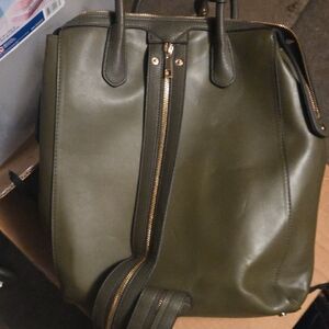 Olive Green Leather Men's Bag